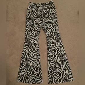 Zebra Flare Pants